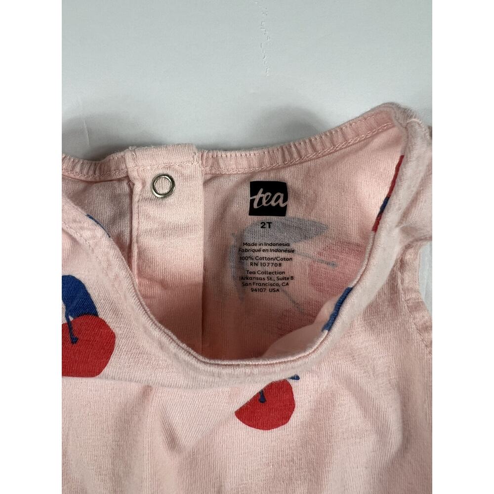 Tea Collection Giant Ginjas Cherries Twirl Tank Dress girls size 2 - Picture 5 of 8